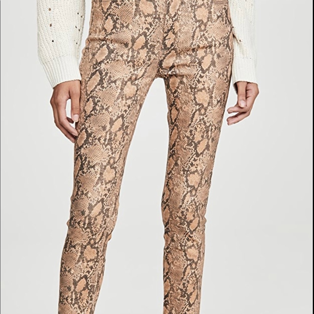 Frame Le Skinny Crop Python Ankle Crop Size 27 Nw… - image 2